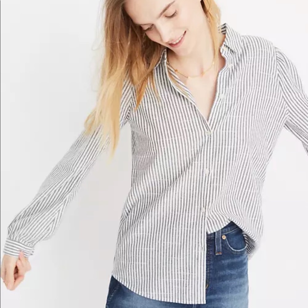 Madewell Puff Sleeve Button Down Shirt